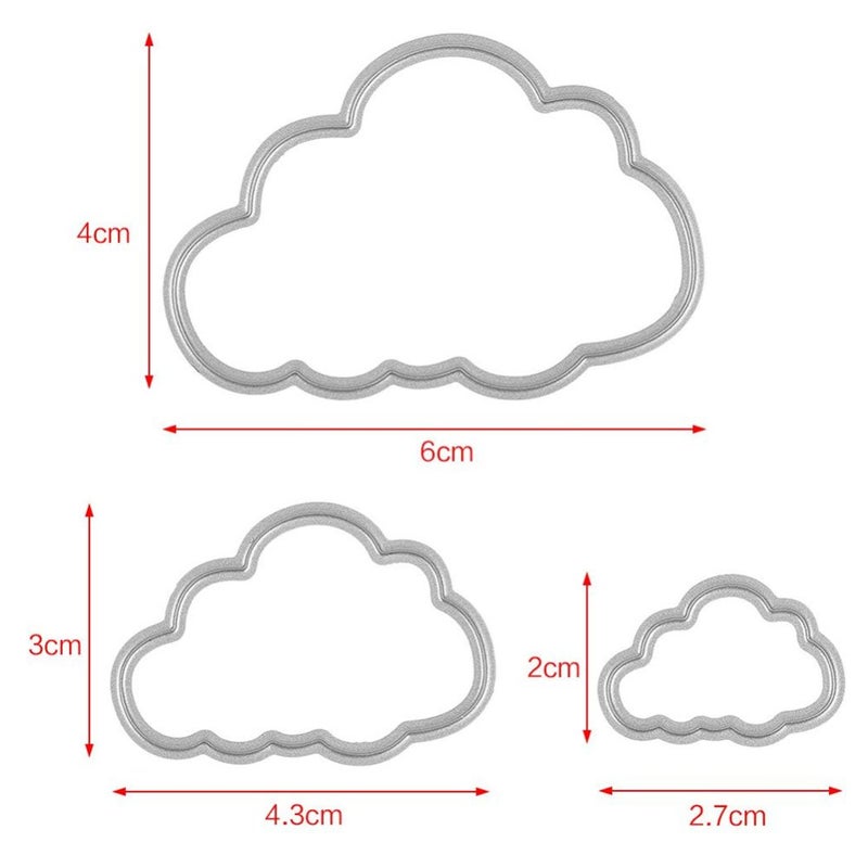 ZbFwmx Metal Cutting Dies Stencil DIY Scrapbooking Embossing Tool DIY Paper Cards Album Decoration (Cloud) - Image 4